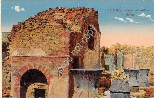 Cartolina Pompei Forno pubblico e Mulini ED. Scrocchi | Immagine principale