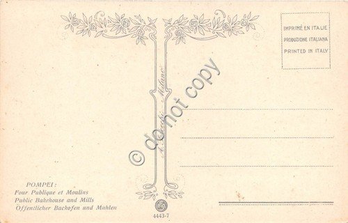 Cartolina Pompei Forno pubblico e Mulini ED. Scrocchi | Immagine Gallery 2