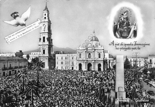 Cartolina Pompei Giubileo colomba Madonna 1963 (Napoli) | Immagine principale