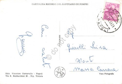 Cartolina Pompei Giubileo colomba Madonna 1963 (Napoli) | Immagine Gallery 2