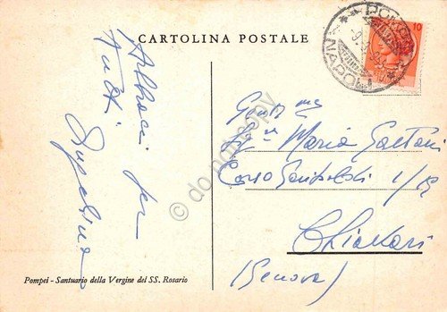 Cartolina Pompei Santuario della Vergine del SS Rosario Illustrata 1955 …