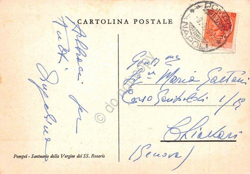 Cartolina Pompei Santuario della Vergine del SS Rosario Illustrata 1955 … | Immagine Gallery 2