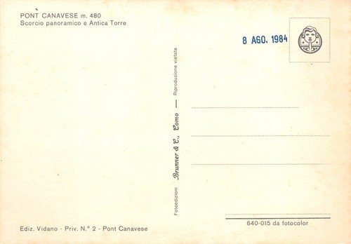 Cartolina Pont canavese panorama parziale Antica Torre | Immagine Gallery 2