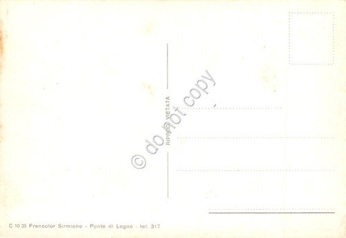 Cartolina Ponte di Legno mappa con indicazioni monti della valle …