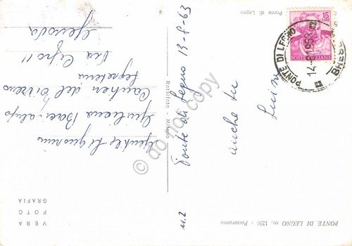 Cartolina Ponte di Legno Panorama 1963