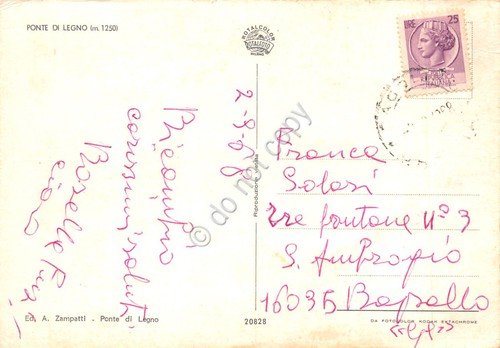 Cartolina Ponte di Legno panorama parziale case 1968 | Immagine Gallery 3