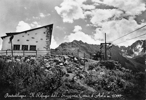 Cartolina Ponte di Legno Rifugio Seggiovia Corno d'Aola 1958