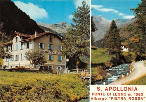 Cartolina Ponte di Legno S. Apollonia Albergo Pietra Rossa 2 …
