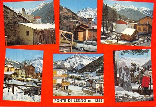 Cartolina Ponte di Legno vedute varie paese Castellacio Corno d'Aola …