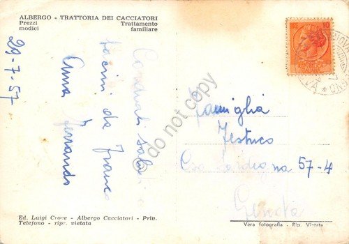 Cartolina Ponte Romano e Bosco del Mulino Albergo dei Cacciatori …