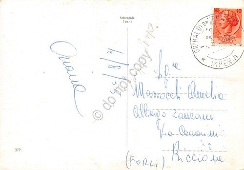 Cartolina Ponte San Luigi Dogana Italiana 1955