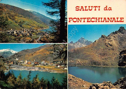 Cartolina Pontechianale vedute 1975 (Cuneo) | Immagine principale
