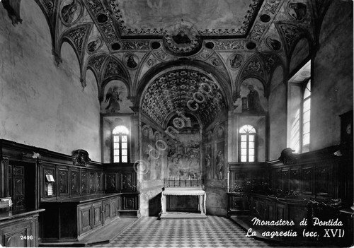 Cartolina Pontida Monastero Sagrestia NVG (Bergamo) | Immagine principale