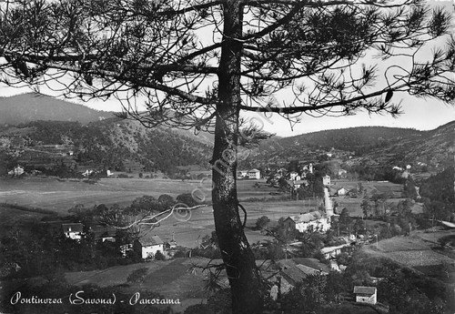 Cartolina Pontinvrea panorama 1951 (Savona)