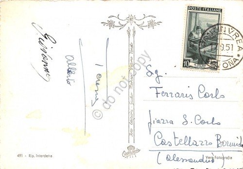 Cartolina Pontinvrea panorama 1951 (Savona)