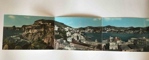 Cartolina Ponza pieghevole 4 facciate panorama cm 60 lunghezza colorata … | Immagine principale