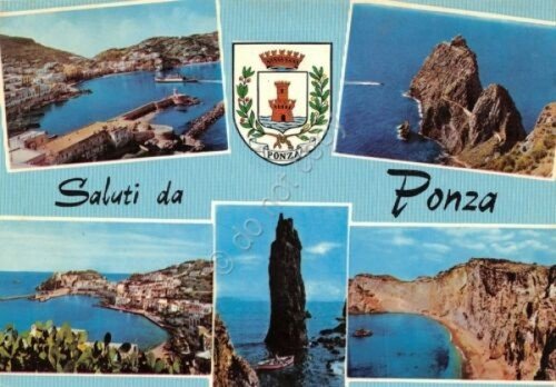Cartolina Ponza Vedute e stemma 1970 (Latina) | Immagine principale