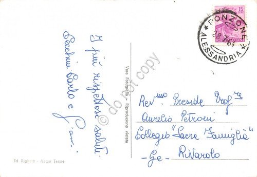 Cartolina Ponzone d'Acqui Panorama colorata 1964 | Immagine Gallery 2