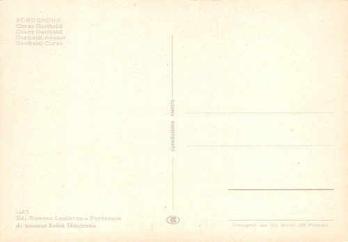 Cartolina Pordenone Corso Garibaldi