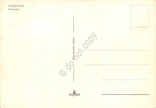 Cartolina Pordenone Panorama timbro targhetta frontale PT | Immagine Gallery 2