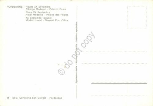 Cartolina Pordenone Piazza XX Settembre Albergo Moderno Palazzo Poste | Immagine Gallery 2