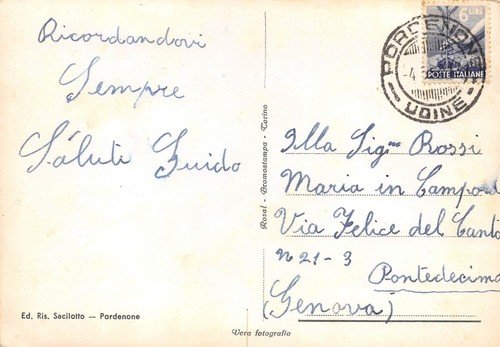 Cartolina Pordenone Scuole Elementari