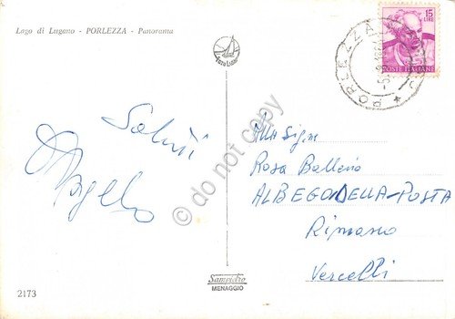 Cartolina Porlezza Lago di Lugano panorama 1964 | Immagine Gallery 2