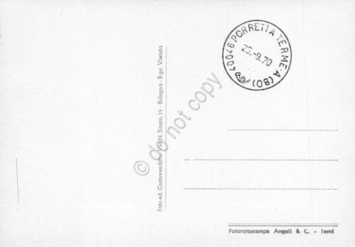 Cartolina Porretta Terme Laghetto delle Terme animata (Bologna) | Immagine Gallery 2