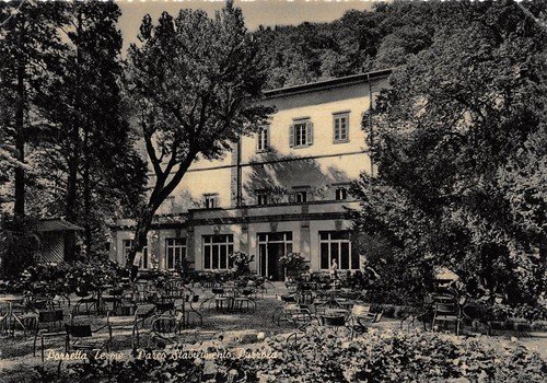 Cartolina Porretta Terme Parco Stabilimento Puzzola