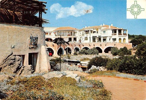 Cartolina Porto Cervo Sosta Smeralda 1973 sporca