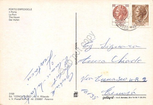 Cartolina Porto Empedocle Porto panorama dal mare (Agrigento) | Immagine Gallery 2