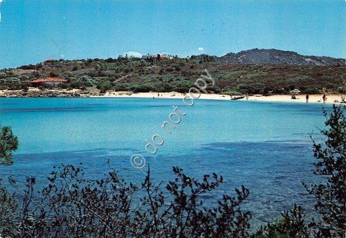 Cartolina Porto Rotondo Punta Nuraghe spiaggia 1987 (Sassari)