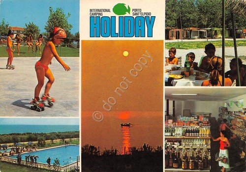 Cartolina Porto S. Elpidio International Camping Holiday vedute