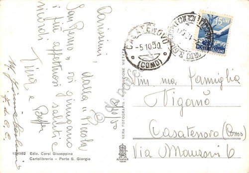 Cartolina Porto San Giorgio Panorama 1950 | Immagine Gallery 2