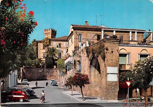 Cartolina Porto San Giorgio Villa Napoleone animata 1963 grinze (Ascoli …