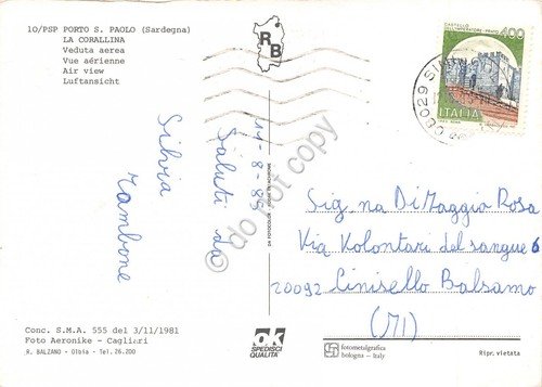 Cartolina Porto San Paolo La Corallina panorama aereo 1985 | Immagine Gallery 2