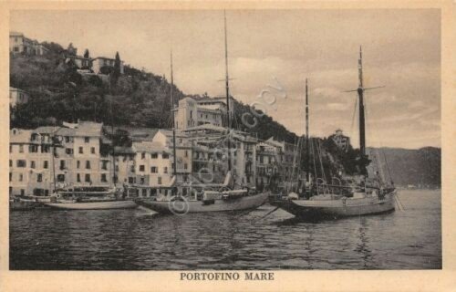 Cartolina Portofino Mare barche a vela anni '20 | Immagine principale