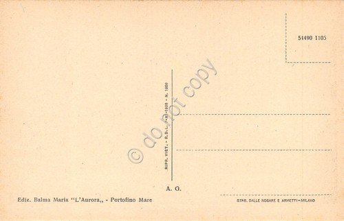 Cartolina Portofino Mare barche anni '20