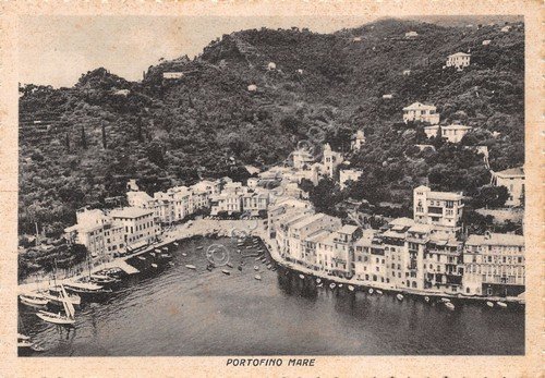Cartolina Portofino Mare panorama dall'alto 1949 | Immagine principale