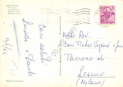 Cartolina Portofino Panorama 1964 (Genova) | Immagine Gallery 2