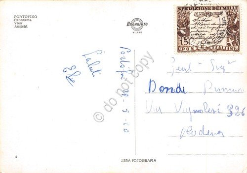 Cartolina Portofino panorama paese case barche colorata 1960 | Immagine Gallery 2