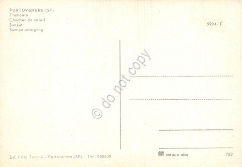 Cartolina Portovenere Golfo della Spezia panorama mare gabbiani al tramonto | Immagine Gallery 2