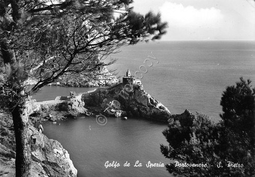 Cartolina Portovenere Golfo di La Spezia San Pietro panorama 1959