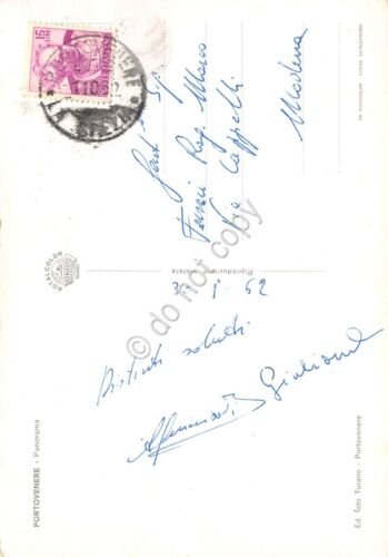 Cartolina Portovenere paese case 1962