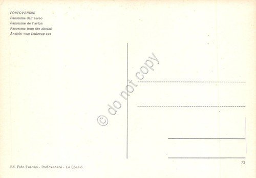 Cartolina Portovenere panorama aereo anni '70