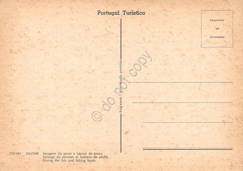 Cartolina Portugal Nazare Secagem do peise e barcos de pesca | Immagine Gallery 2