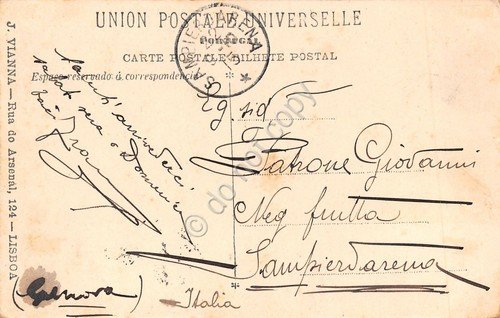 Cartolina Portugal Villa Real de Santo Antonio Porto semaphorico anni …