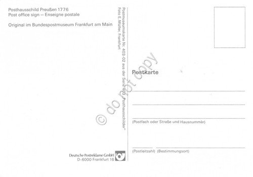 Cartolina Posthausschild Preussen timbro filatelico | Immagine Gallery 2