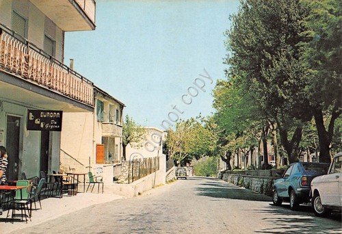Cartolina Postiglione degli Alburni Piazza Europa Bar da Gigino