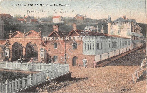 Cartolina Pourville - Le Casino - 1906 Illustrata